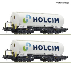 ROCO 6600233 - 2-tlg. Set: Silowagen Holcim Ep.VI DC