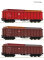 ROCO 6600291 - 3-tlg. Set: Offene G&uuml;terwagen DB-AG Ep.VI DC