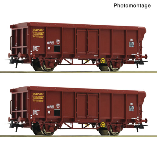 ROCO 6600251 - 2-tlg. Set: Rolldachwagen SNCF Ep.IVEp.V DC