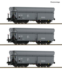 ROCO 6600324 - 3-tlg. Set: Selbstentladewagen PKP Ep.IV DC