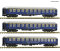 FLEISCHMANN 6260078 - N 3-tlg. Set 1: Schnellzugwagen Suisse Train Bleu /VI DC