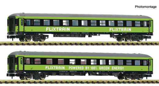 FLEISCHMANN 6260085 - N 2-tlg. Set 1: Reisezugwagen Flixtrain /VI DC