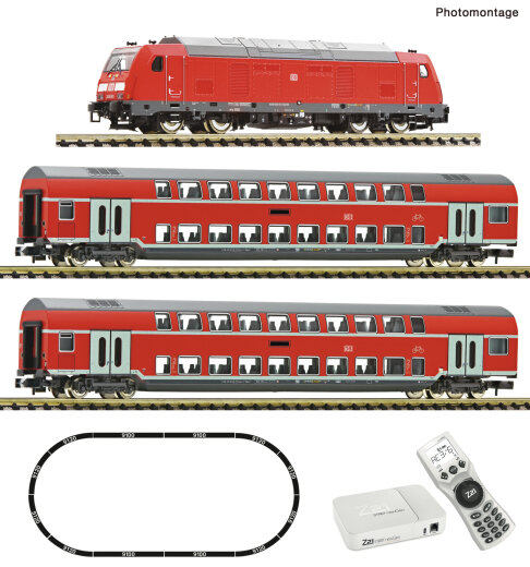 FLEISCHMANN 5170006 - N Z21 START nextGen Digitalset: Diesellokomotive BR 245 mit Personenzug, DB AG DB-AG /VI DCC