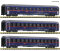 FLEISCHMANN 6260084 - N 3-tlg. Set: Eurofima-Wagen &bdquo;Nightjet&ldquo; &Ouml;BB /VI DC