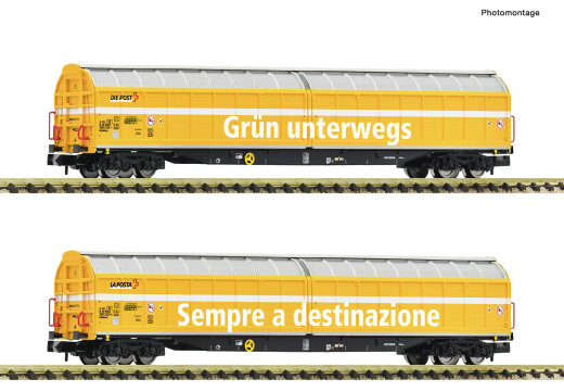 FLEISCHMANN 6660155 - N 2-tlg. Set: Gro&szlig;raum-Schiebewandwagen Wascosa /VI DC