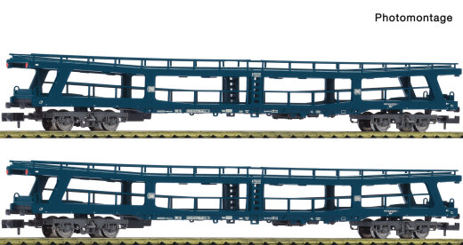 FLEISCHMANN 6260066 - N 2-tlg. Set: Reisezug-Autotransportwagen DB Ep.IV DC