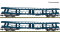 FLEISCHMANN 6260066 - N 2-tlg. Set: Reisezug-Autotransportwagen DB Ep.IV DC