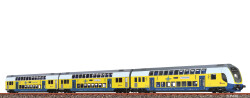Brawa 44574 - H0 Doppelstock-Wagenset Metronom, 3er-Set...