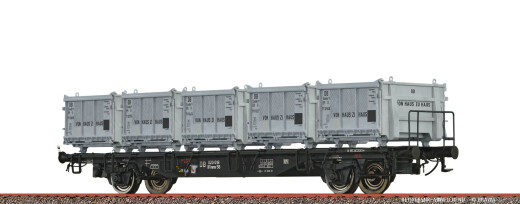 Brawa 49138 - H0 Beh&auml;ltertragwagen Lbs589 DB, mit Eoskrt022 "Von Haus zu Haus" Ep.IV