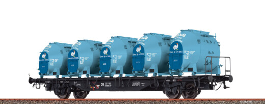 Brawa 49140 - H0 Beh&auml;ltertragwagen BTmms58 DB, mit Efkr 401 "Knorr" Ep.III