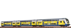 Brawa 64545 - N Doppelstock-Wagenset Metronom, 3er-Set...
