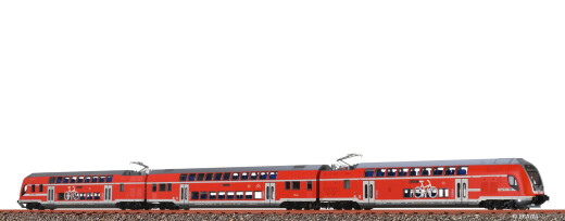 Brawa 70184 - H0 TWINDEXX Vario&reg; Doppelstock-Triebzug DB AG, 3er-Set (RE 5 Berlin S&uuml;dkreuz) Ep.VI DC Analog BASIC+