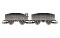 Electrotren HE6094 - H0 RENFE, 2-tlg. Set 2-achs. offener G&uuml;terwagen, beladen mit Kohle, grau-schwarze Farbgebung
