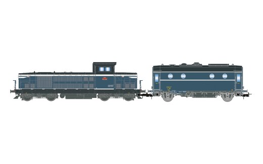 Jouef HJ2474 - H0 SNCF, Diesellokomotive BB 66013, wei&szlig;/blau + Heizkesselwagen der Bauart 800 kg/h, SHmf 788, hellblaue Farbgebung
