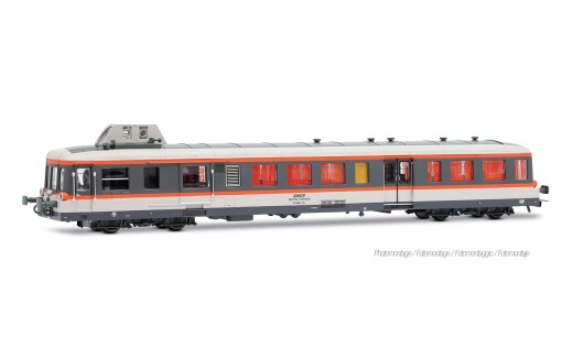 Jouef Loisirs HJ2618 - H0 SNCF, Dieseltriebwagen X 3997 &bdquo;Picasso&rdquo;, grau-orange Farbgebung