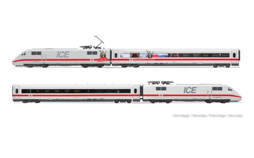 Lima Expert HL1755 - H0 DB AG, ICE1, Tz 186 &bdquo;Chur&ldquo; mit zus&auml;tzlichen Schweizer Stromabnehmern, 4-tlg. Grundset (Lok, Dummy, Servicewagen + Wagen 2. Klasse), &bdquo;Bock auf Graub&uuml;nden&ldquo;