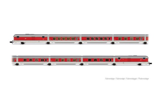 Arnold HN4512 - N RENFE, 8-tlg. Grundset Talgo III RD &bdquo;Barcelona Talgo&ldquo;, Fabrgebung mit silbernen D&auml;chern