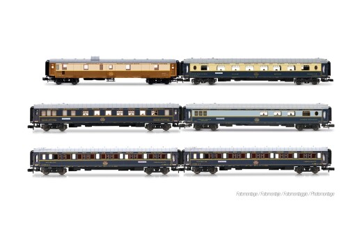 Arnold HN4522 - N Intraflug/CIWL, 6-tlg. Set &bdquo;50 Jahre Nostalgie-Istanbul-Orient-Express&rdquo;, 1976