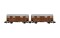 Arnold HN6715 - N FS, 2-tlg. Set Gs-Wagen, braune Farbgebung, einer mit roten Zugschlusslaternen