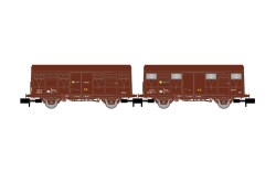 Arnold HN6718 - N RENFE, 2-tlg. Set Gs-Wagen, braune...