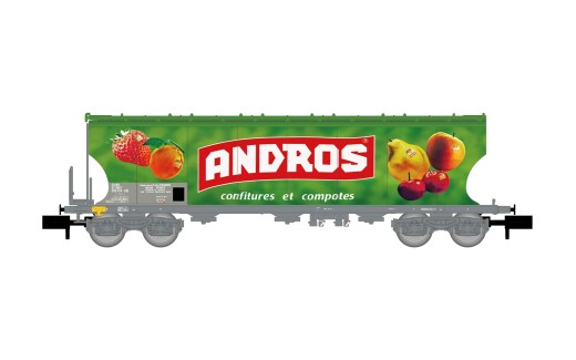 Arnold HN6733 - TT SNCF, 4-achs. Zuckersilowagen, &bdquo;Andros&ldquo;, gr&uuml;ne Farbgebung