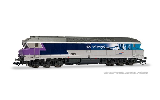 Arnold HN9087HM - TT SNCF, 6-ach. Diesellokomotive CC 72074, &bdquo;En voyage&ldquo;, mit BLE-Sounddecoder