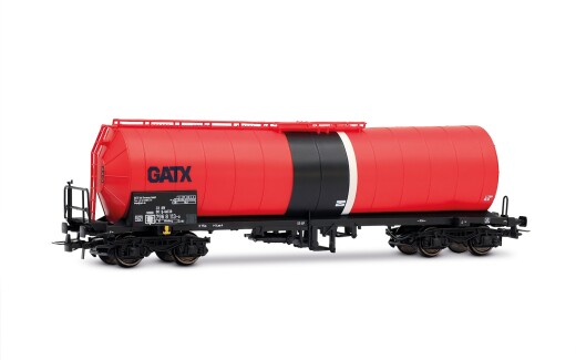 Rivarossi HR6694 - H0 GATX, 4-achs. isolierter Kesselwagen, rot-schwarze Farbgebung