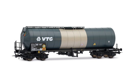 Rivarossi HR6695 - H0 VTG, 4-achs. isolierter Kesselwagen, grau-silberne Farbgebung