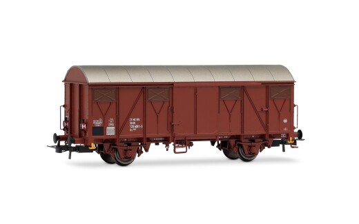 Rivarossi HR6697 - H0 DR, 2-achs. gedeckter G&uuml;terwagen der Bauart Gs mit Zugschlusslaterne