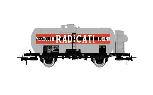 Rivarossi HR6707 - H0 FS, 2-achs. Kesselwagen mit Bremserhaus, &bdquo;Vermouth Radicati Torino&rdquo;