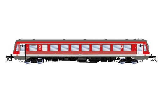Rivarossi HR9001S - H0 DB AG, 4-achs. Dieseltriebwagen Baureihe 627.0, verkehrsrote Farbgebung, mit Multiprotokoll-Sounddecoder