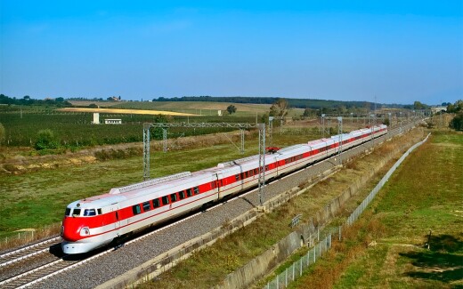 Rivarossi HR9015S - H0 FS, 4-tlg. Grundset des Hochgeschwindigkeitszug ETR 450, 1./2. Klasse, IC 500/517 &bdquo;Giotto&rdquo; Mainland-Rom, mit DCC Sounddecoder