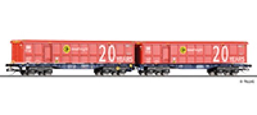 Tillig 15084 - TT Doppeltragwagen InnoWaggon der VTG, beladen mit zwei 40&lsquo; ScrapTainer, Ep. VI -FORMVARIANTE-