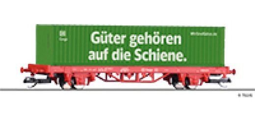 Tillig 17487 - TT START-Containertragwagen Lgs der DB AG, beladen mit einem 40&lsquo; Container, Ep. VI
