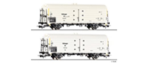 Tillig 70087 - H0 G&uuml;terwagenset der DR, bestehend aus zwei K&uuml;hlwagen Thrs, Ep. III
