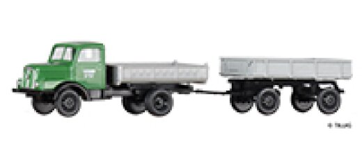 Tillig 19080 - TT LKW H3A Kipper mit Anh&auml;nger &bdquo;VEB Kraftverkehr Karl Marx Stadt&ldquo; -FORMNEUHEIT-