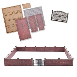 Busch 1125 - Ziegelmauer mit Tor H0