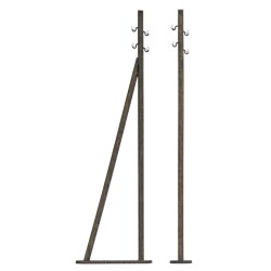 Busch 1753 - Freileitung 2 Holzmasten H0