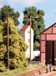 Busch 8733 - Bahnhofsleuchte wei&szlig; oval TT