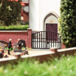 Busch 8923 - Ziegelmauer mit Tor TT