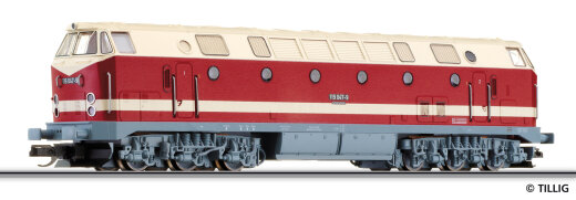 Tillig 502587 - TT Diesellokomotive 119 047-9 ("Kramerm&uuml;tze") der DR, Ep. IV (ex. 02783)