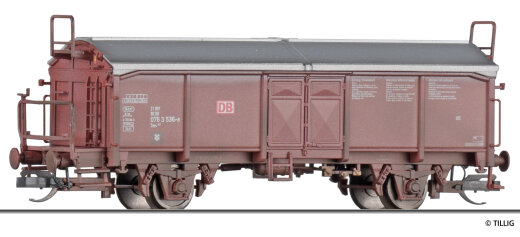 Tillig 502447 - TT Schiebedachwagen Tms 851 der DB AG, Ep. V (gealtert) (ex. 17681)