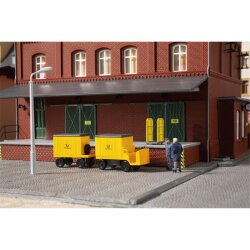 Auhagen 43663 - TT Elektrokarren Post mit Anh&auml;nger