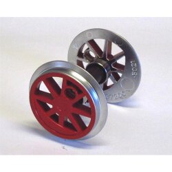 Piko 36076 -  G-Radsatz (KL) rot + Zahnrad f&uuml;r BR 80