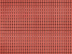 Auhagen 52425 - H0/TT 1 Dekorplatte Dachpfanne rot