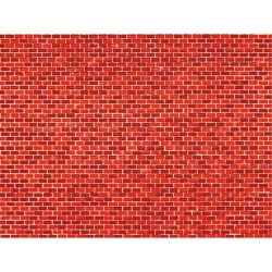 Auhagen 50504 - H0/TT 1 Dekorpappe Ziegelmauer rot