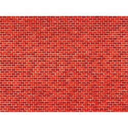Auhagen 50104 - TTH0 Dekorpappen Ziegelmauer rot