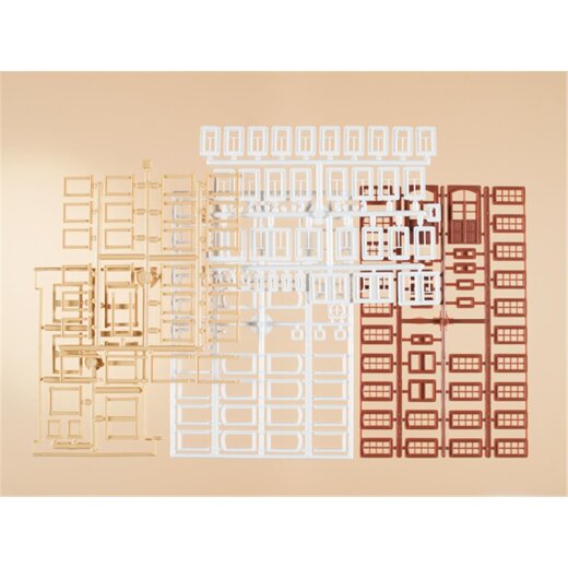 Auhagen 48647 - H0/TT Fenster, Fenstergew&auml;nde, T&uuml;r