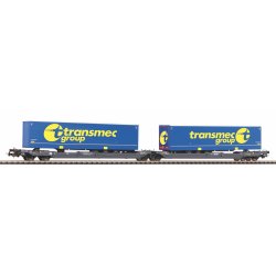Piko H0 58971 - Taschenwg. T3000e Container Transmeg VI