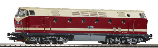 Piko 59934 - H0 Diesellok 119 DR IV, Licht oben, schwarzer Rahmen